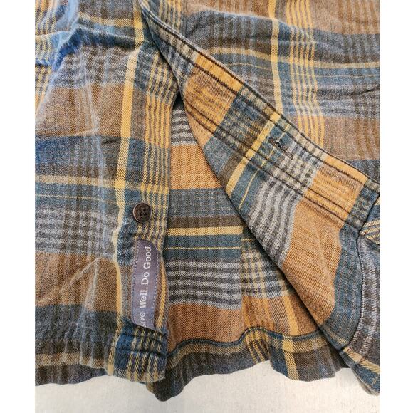 Toad & Co Men's Plaid Flannel Button Up SZ XL Organic Cotton - Picture 5 of 9